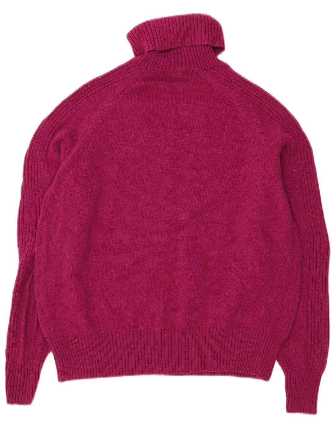 Marks & Spencer Damski sweter z golfem UK 16, duży, różowy, z owczej wełny