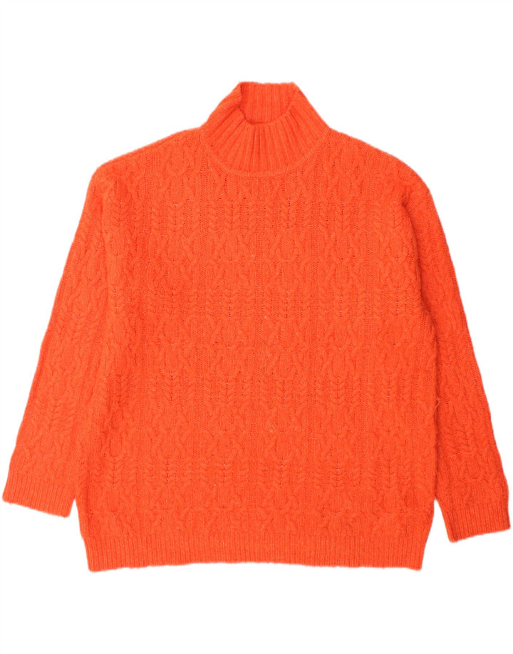 Marks & Spencer Damski sweter z golfem UK 14, średni pomarańczowy
