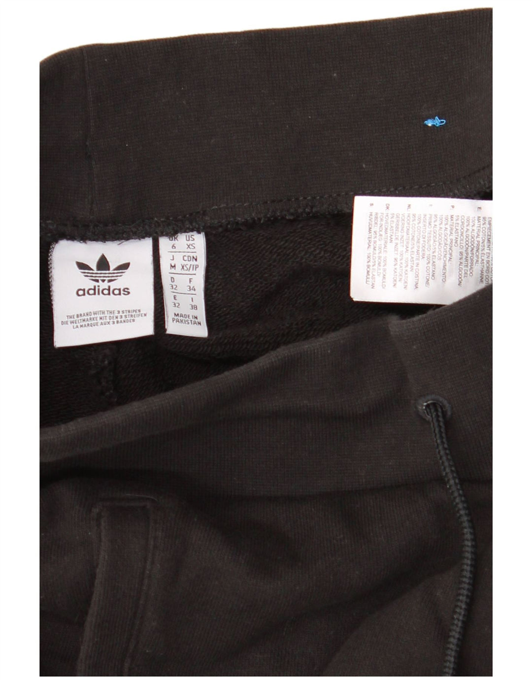 Damskie spodnie dresowe ADIDAS Joggers UK 6 XS Czarna bawełna