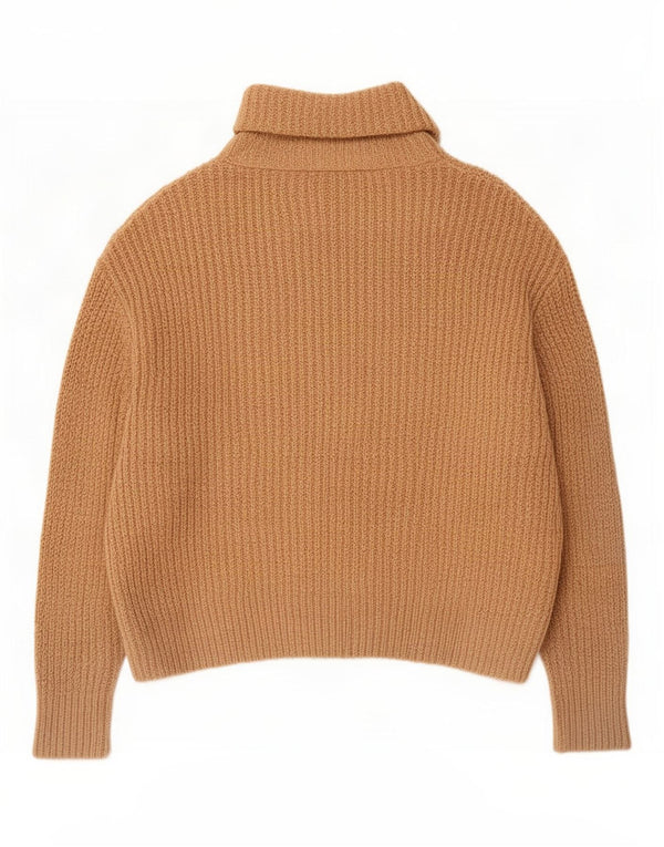 Sweter damski Zara Oversize z golfem UK 10 Small Beżowy Akryl