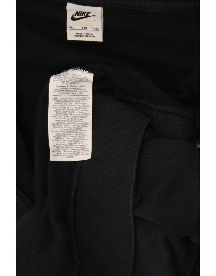 Męski sweter z kapturem i zamkiem Nike, 2XL, czarna bawełna