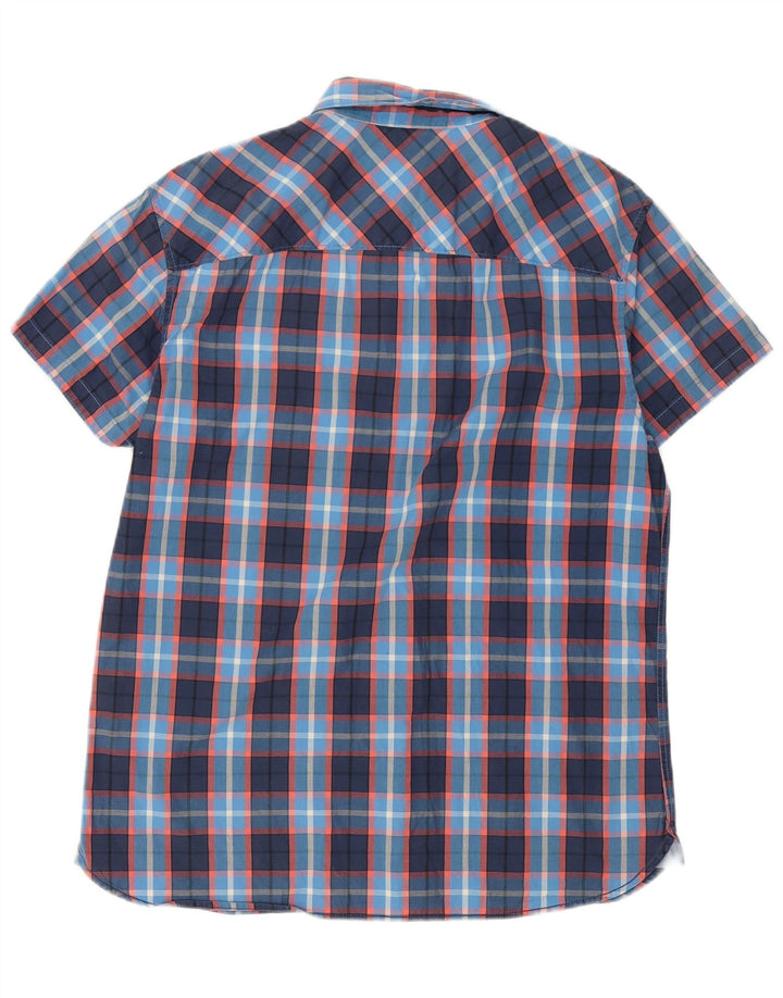 Koszula męska Jack & Jones z krótkim rękawem XL w granatową kratkę