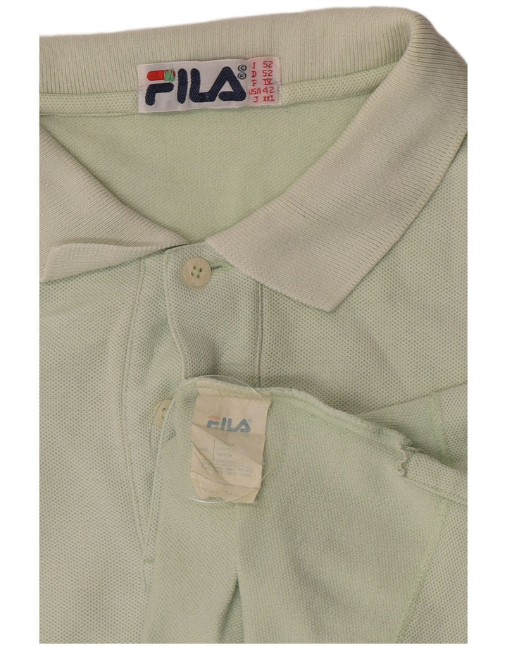 Męska koszulka polo Fila IT 52, duża, zielona bawełna