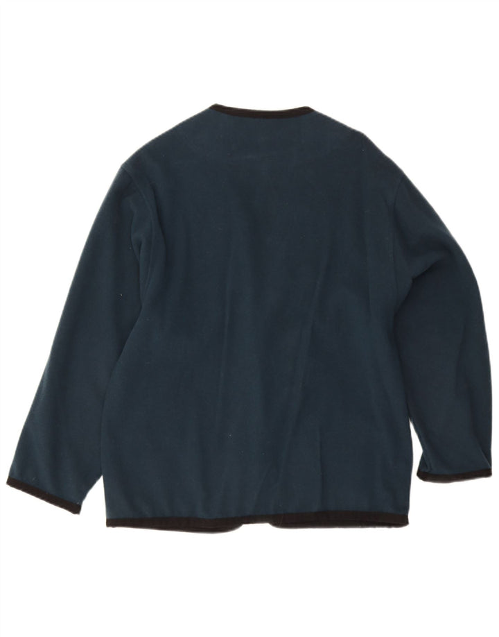 Sweter damski w stylu vintage, UK 12, średni granatowy wełniany
