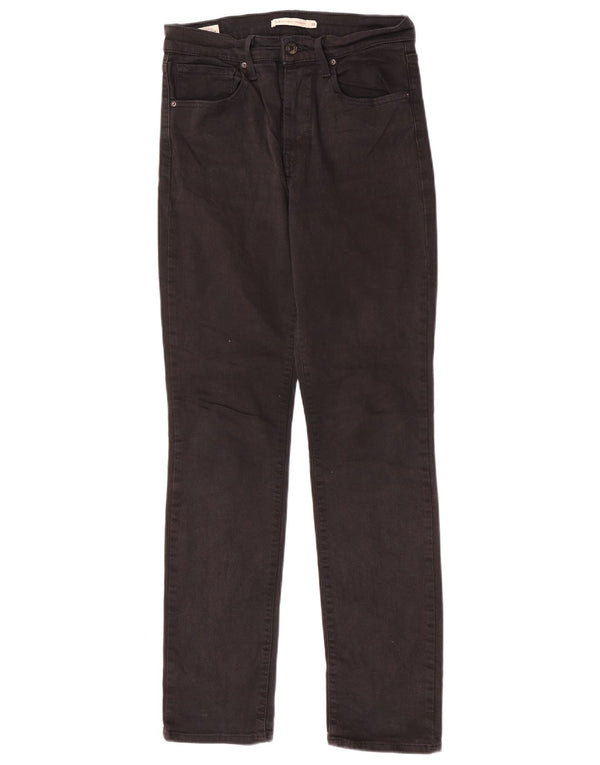 Damskie dżinsy Levi's 724 z wysokim stanem W30 L30 Czarna bawełna