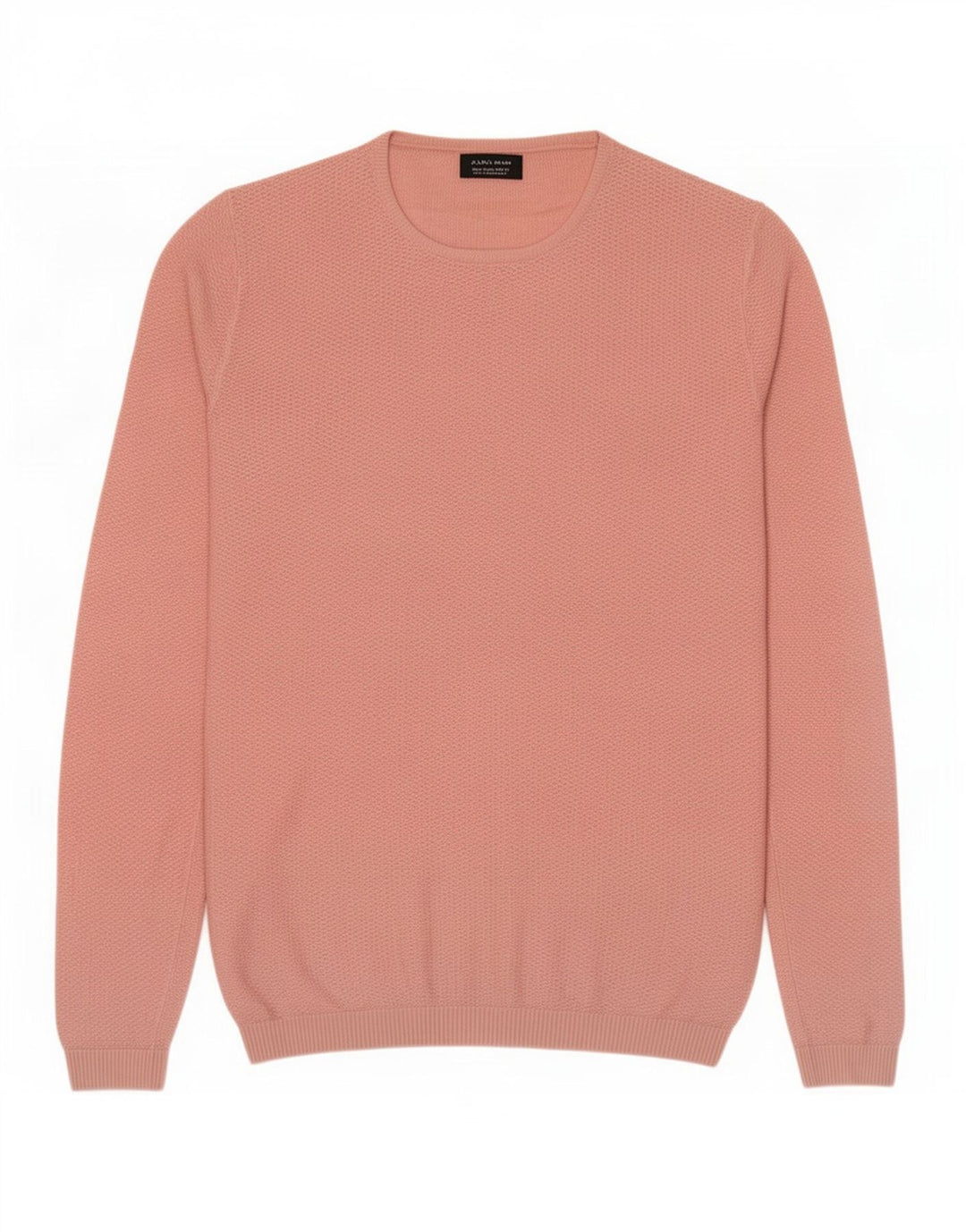 Męski sweter Zara z okrągłym dekoltem, duży, różowy