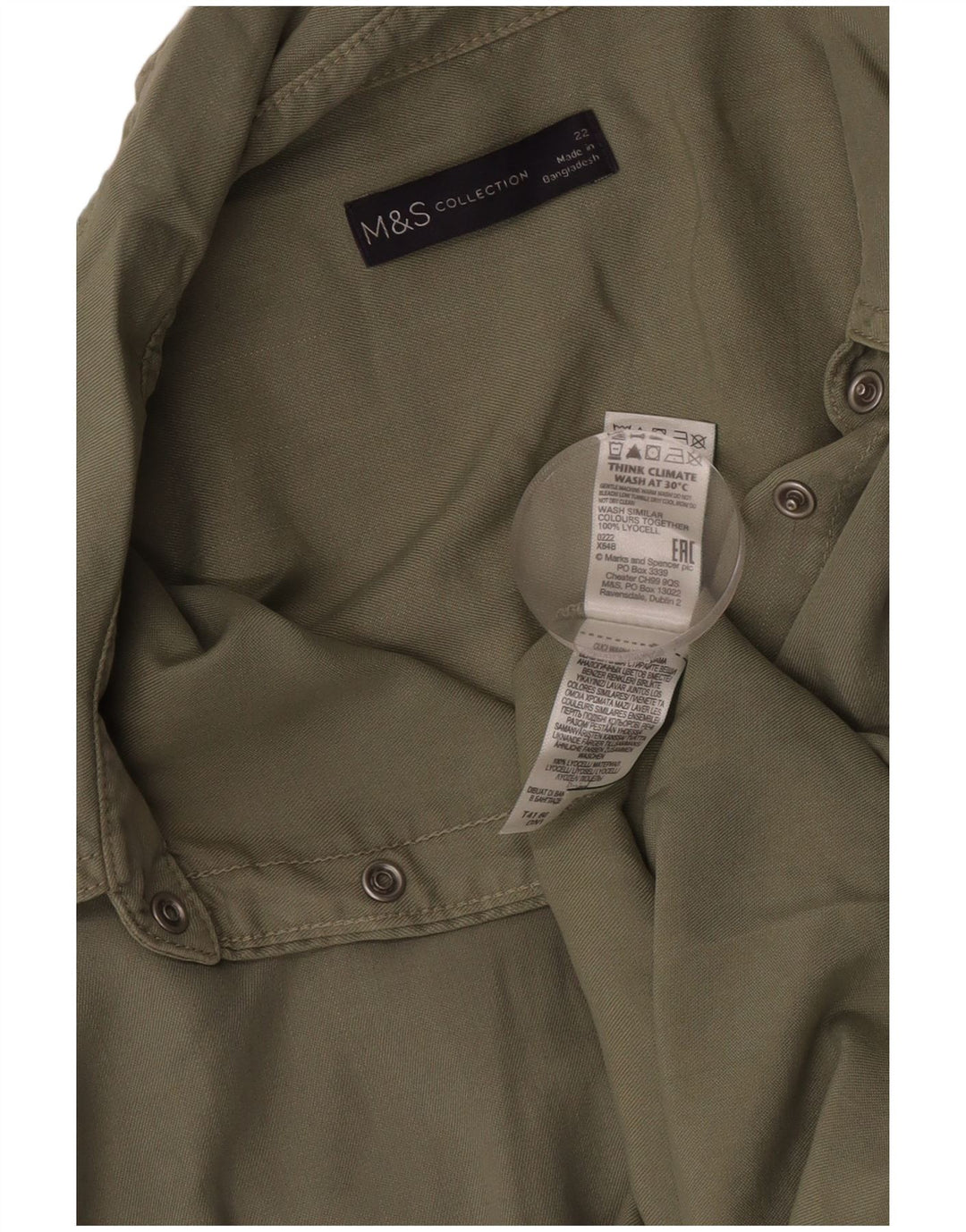 Koszula damska Marks & Spencer UK 22 3XL Khaki Lyocell
