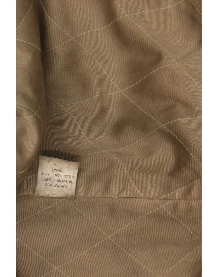 Męska kurtka skórzana Alan Gordon UK 44 2XL Brązowa skóra