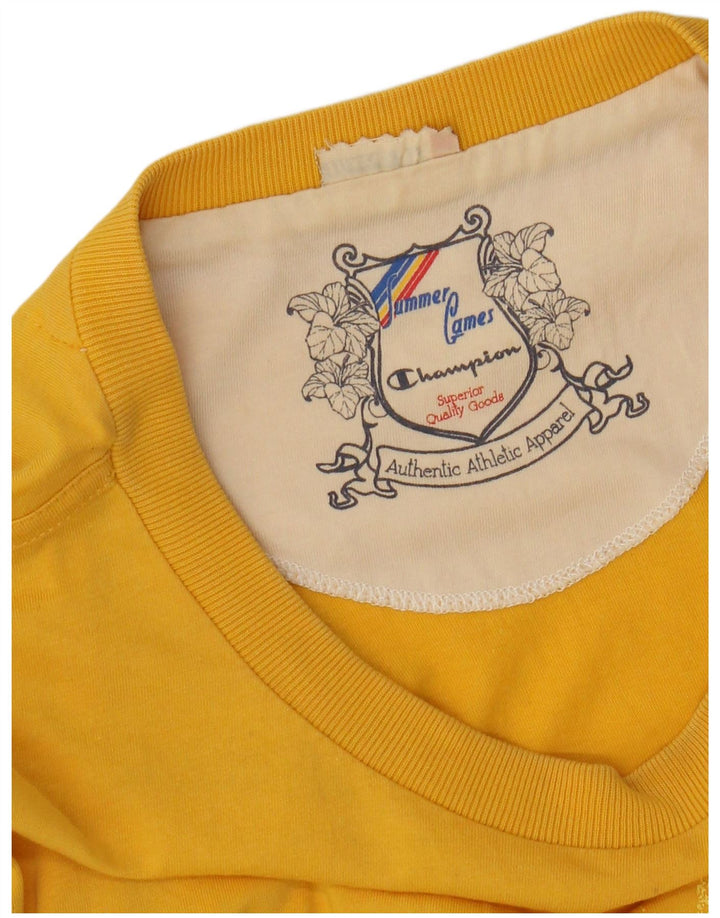 Męski T-shirt z grafiką CHAMPION, duży, żółty