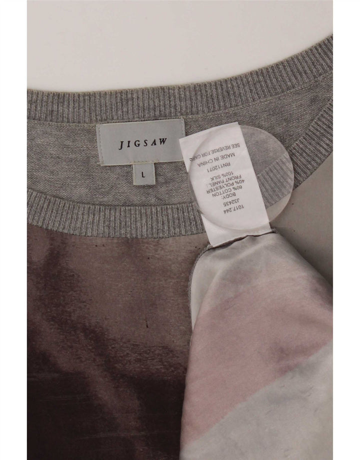 Sweter damski Jigsaw z dekoltem w łódkę UK 16, duży, wielokolorowy