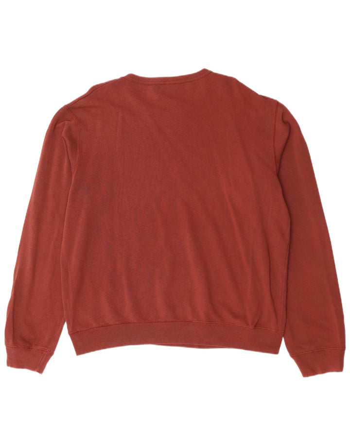 Męski sweter z grafiką Levi's, duży, bordowy, bawełniany