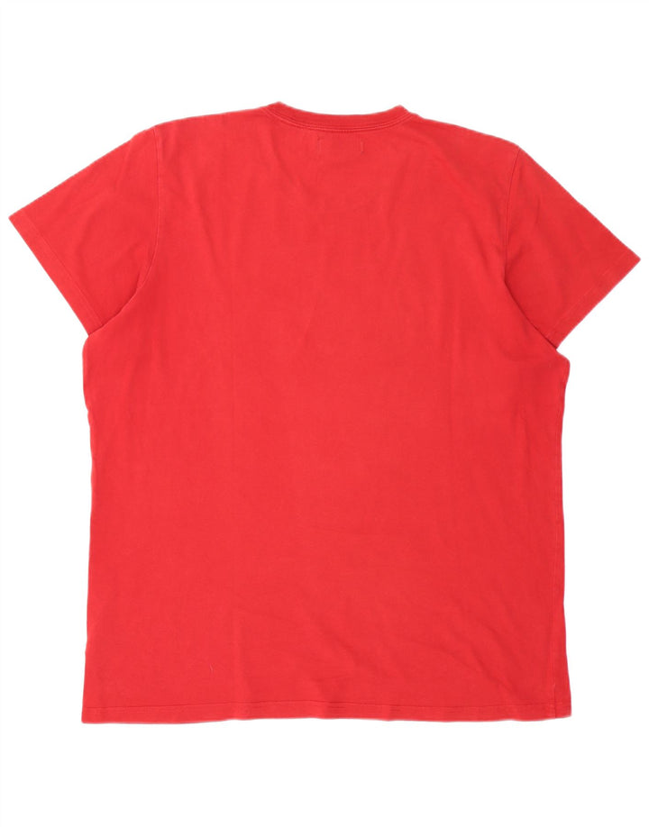 Adidas Męska koszulka graficzna Top XL, czerwona, bawełniana