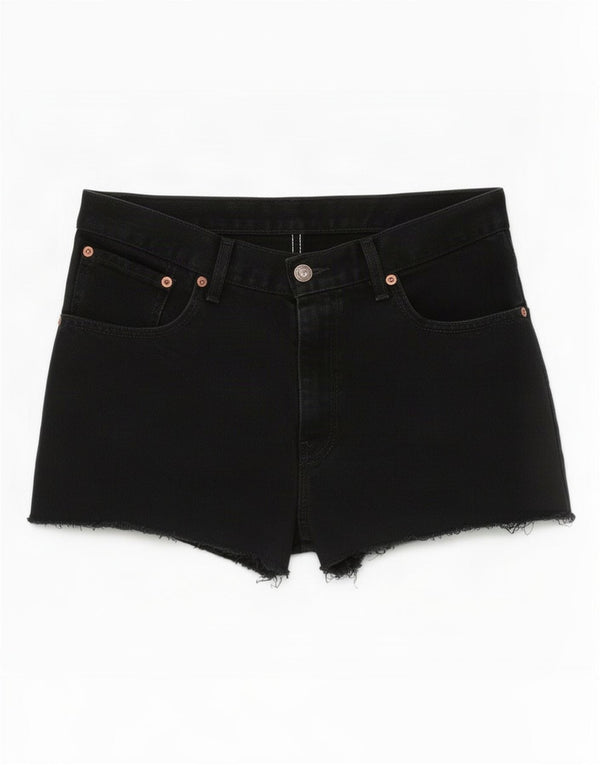 Damskie spodenki jeansowe Levi's 581 w trudnej sytuacji, duże W32, czarne, bawełniane