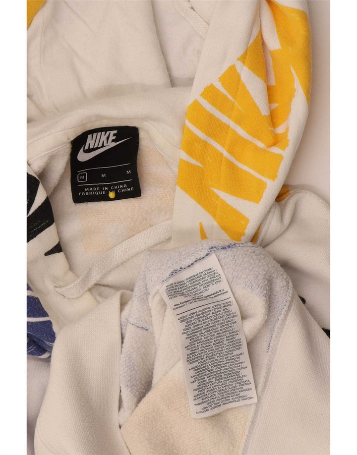 Męska bluza z kapturem Nike z grafiką, średnia biała bawełna