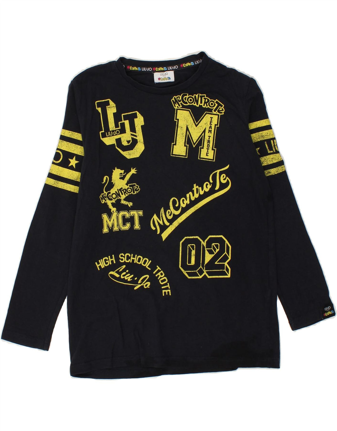 LIU JO Boys Graphic Top Long Sleeve 11-12 Years Black Cotton Vintage Liu Jo and Second-Hand Liu Jo from Messina Hembry 