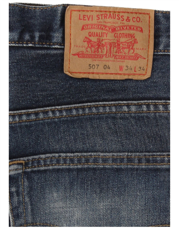 Męskie jeansy Levi's 507 Bootcut W34 L29 Niebieskie