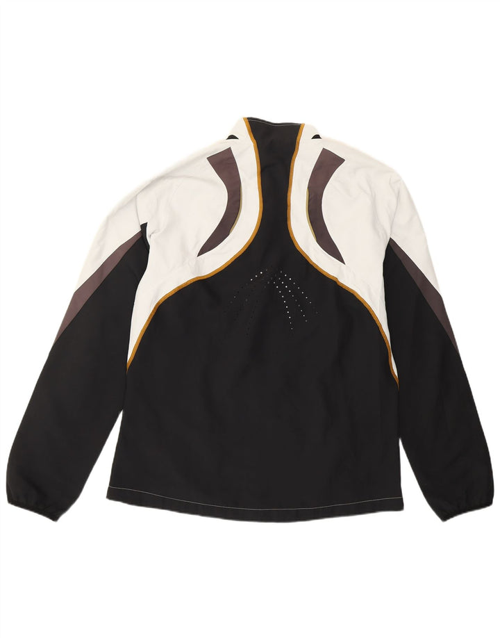 Męska kurtka dresowa ASICS, duża, biała, poliestrowa z blokami kolorów