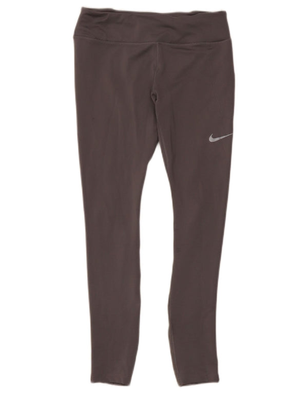 Damskie legginsy Nike Dri Fit UK 12, średnioszary, poliestrowy