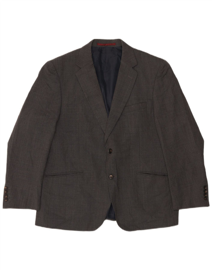 Marks & Spencer Męska krótka marynarka zapinana na 2 guziki UK 44 XL Szara wełna