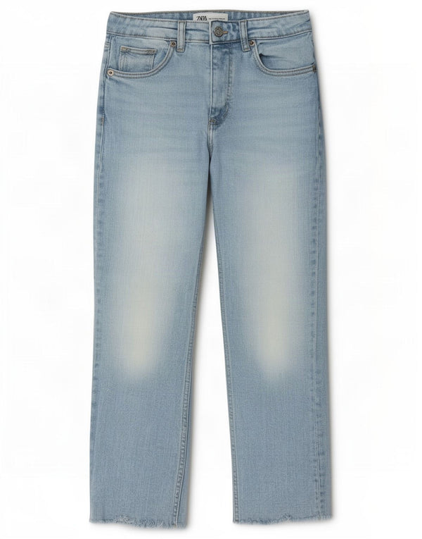 Zara Womens Straight Jeans EU 36 XS W26 L25 Blue