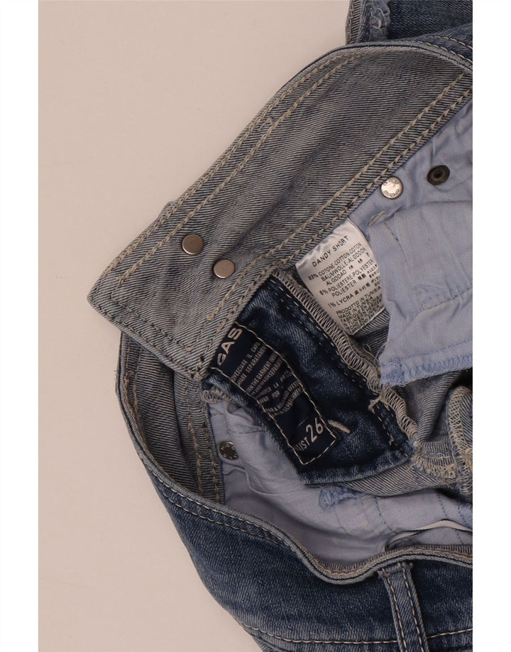 Damskie spodenki jeansowe GUESS W26 Small, niebieskie, bawełniane