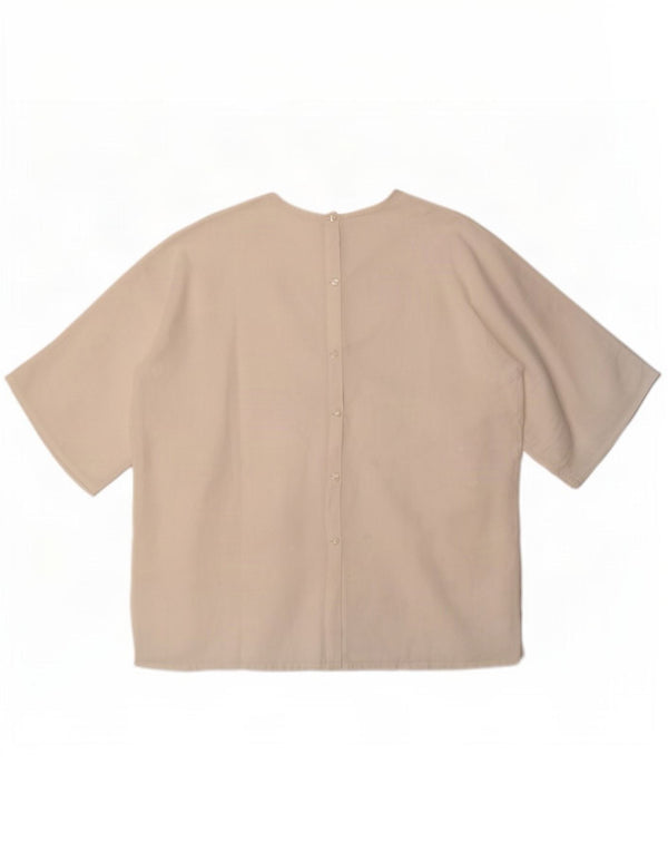 Bluzka damska vintage UK 18 XL biała w kwiaty