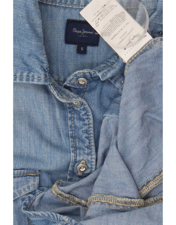 Damska koszula dżinsowa PEPE Jeans UK 10, mała, niebieska bawełniana