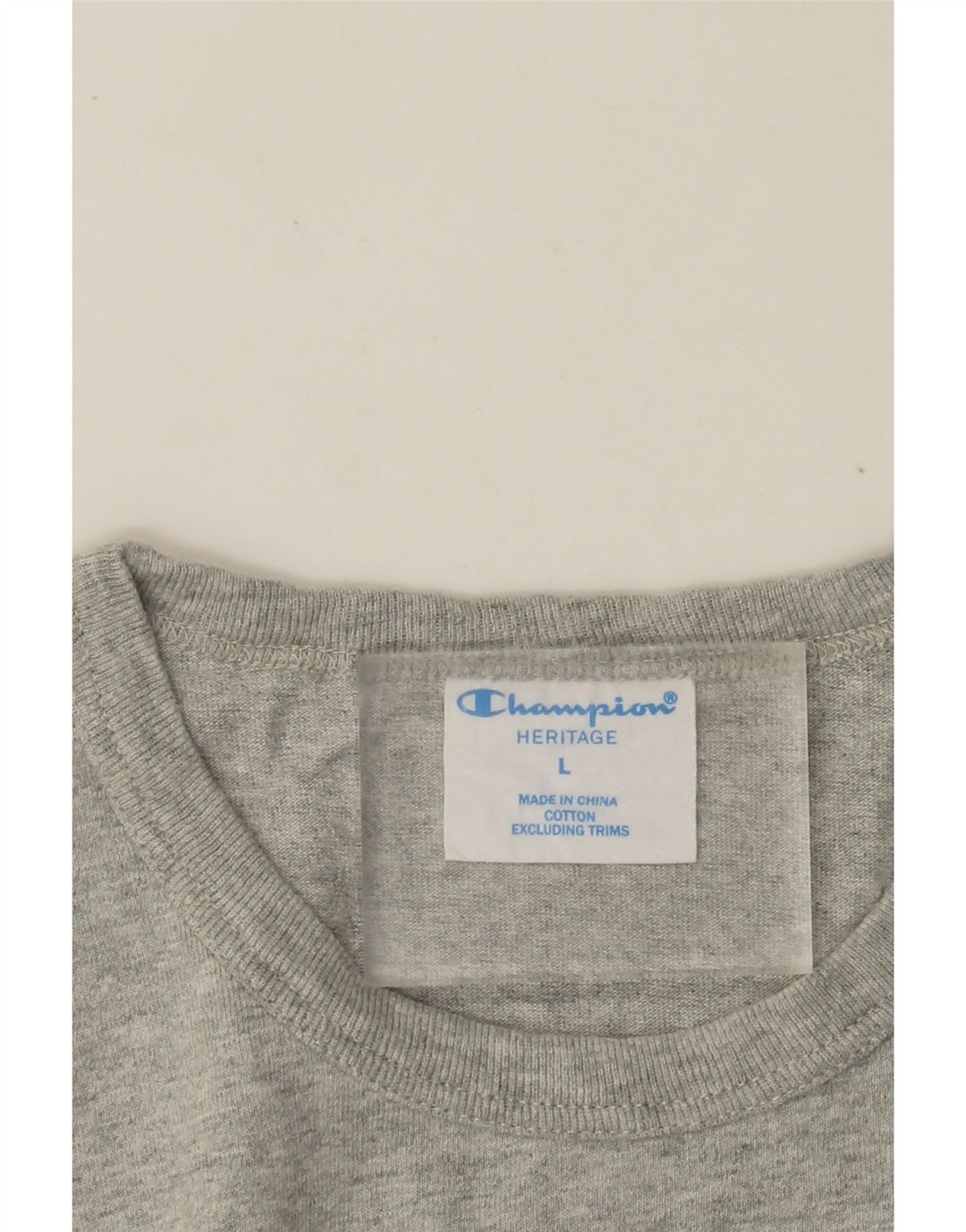 Męski T-shirt CHAMPION Heritage, duży, szary, z bawełny w plamki