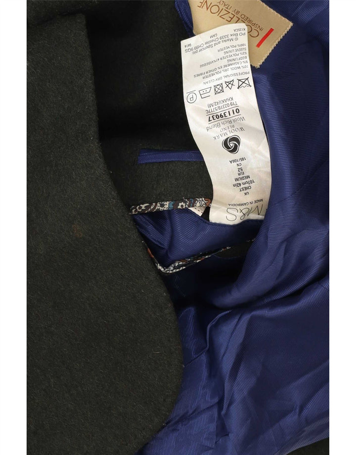 Marks & Spencer Męska marynarka zapinana na 2 guziki UK 42, duża wełna khaki