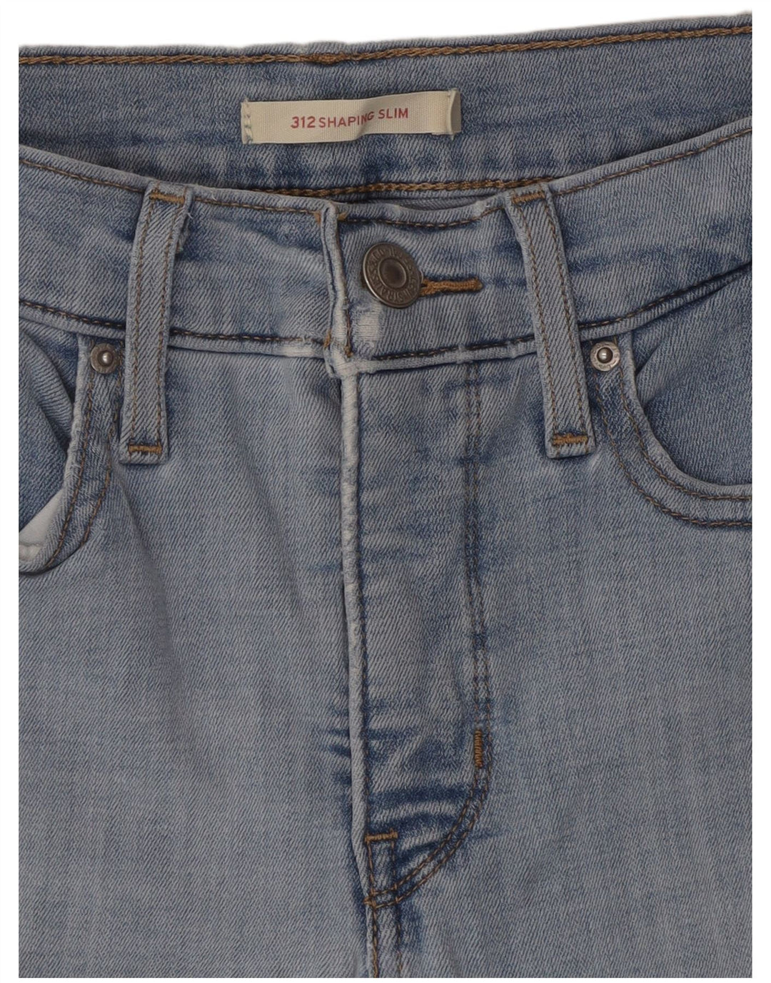 Damskie jeansy Levi's 312 Shaping W27 L30 Niebieska bawełna