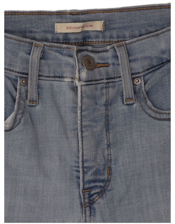 Damskie jeansy Levi's 312 Shaping W27 L30 Niebieska bawełna