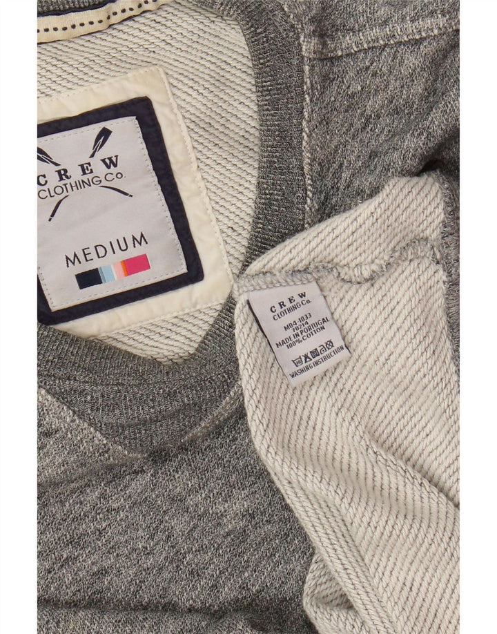 Crew Clothing Męska bluza z kapturem, średnia szara, nakrapiana bawełna