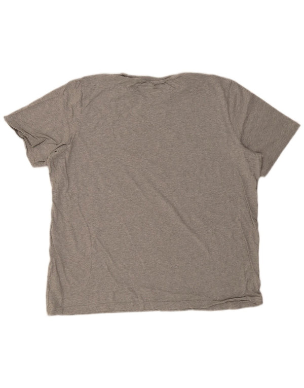 Męski T-shirt z grafiką ADIDAS, 2XL, szara bawełna w plamki