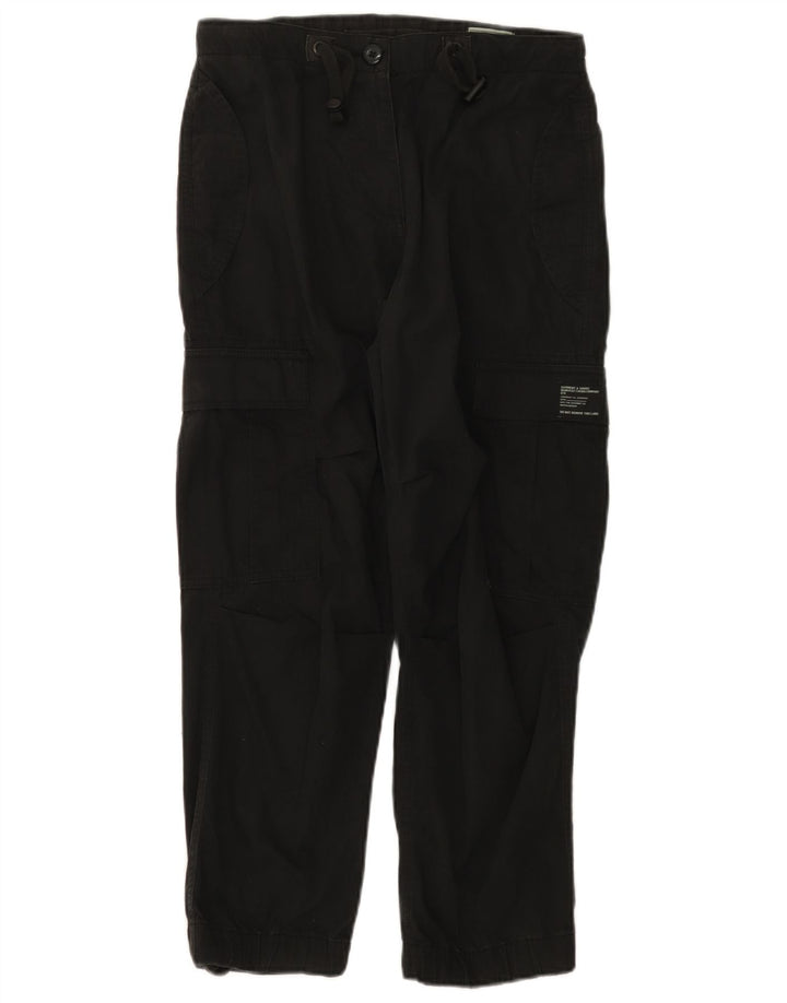 Damskie proste spodnie cargo Superdry W26 L25 Czarna bawełna