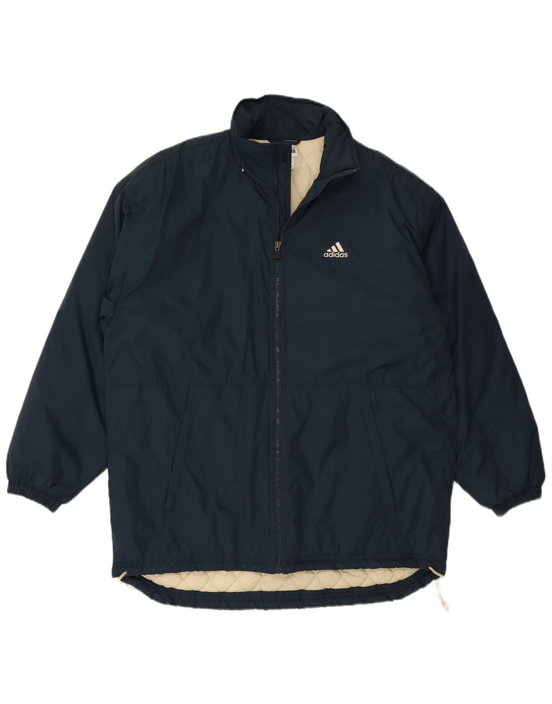 Męska ocieplana kurtka Adidas UK 38/40 Średni granatowy nylon