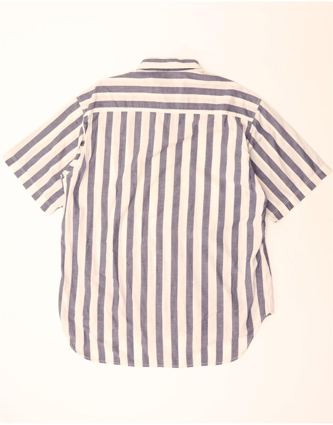 Koszula męska z krótkim rękawem BENETTON, duże, granatowe paski