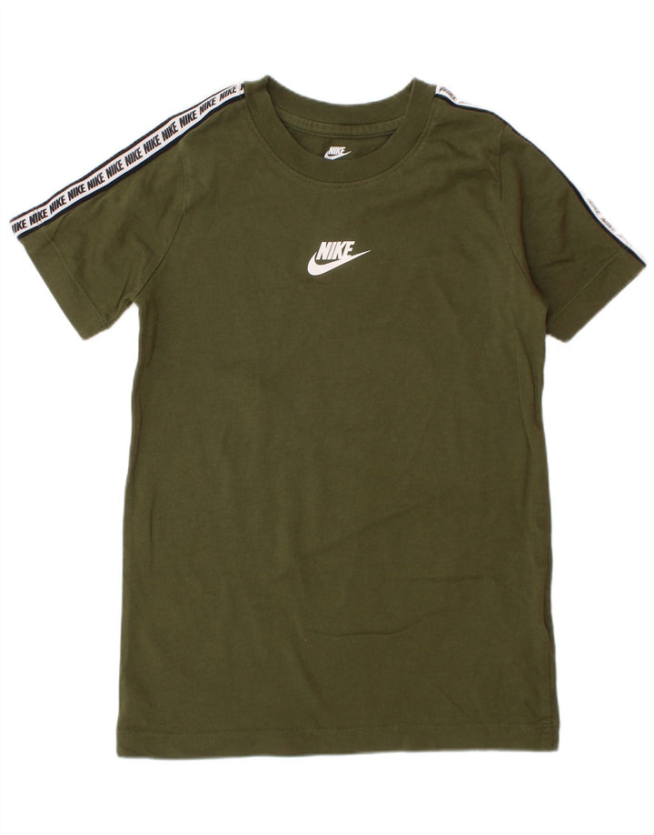 Chłopięcy T-shirt z grafiką NIKE, 6-7 lat XS, bawełna w kolorze khaki