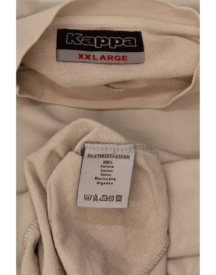 Bluza męska Kappa Sweter 2XL Beżowa bawełna