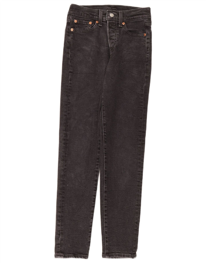 Damskie jeansy Levi's W24 L28 Szara bawełna