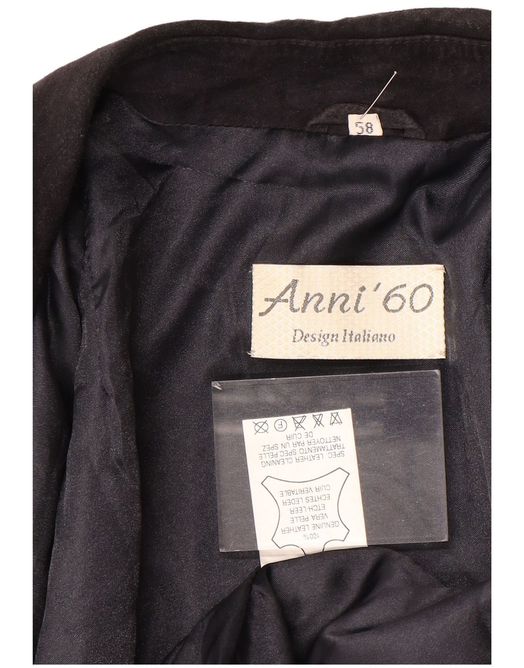 Vintage męska zamszowa kurtka bomber IT 58 4XL granatowa skóra