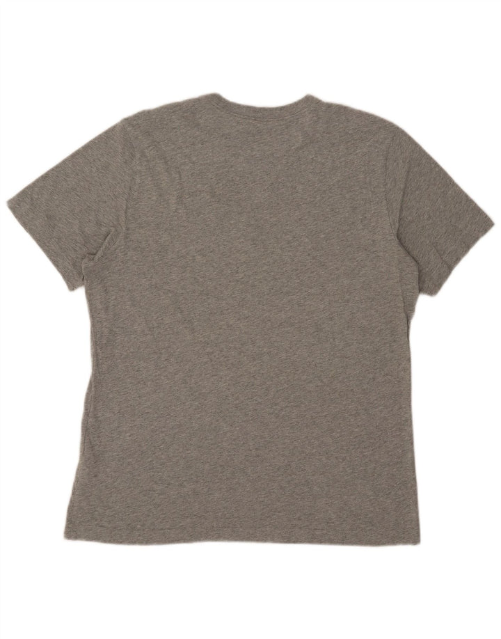 Męski T-shirt z grafiką Nike, średnioszary, bawełniany