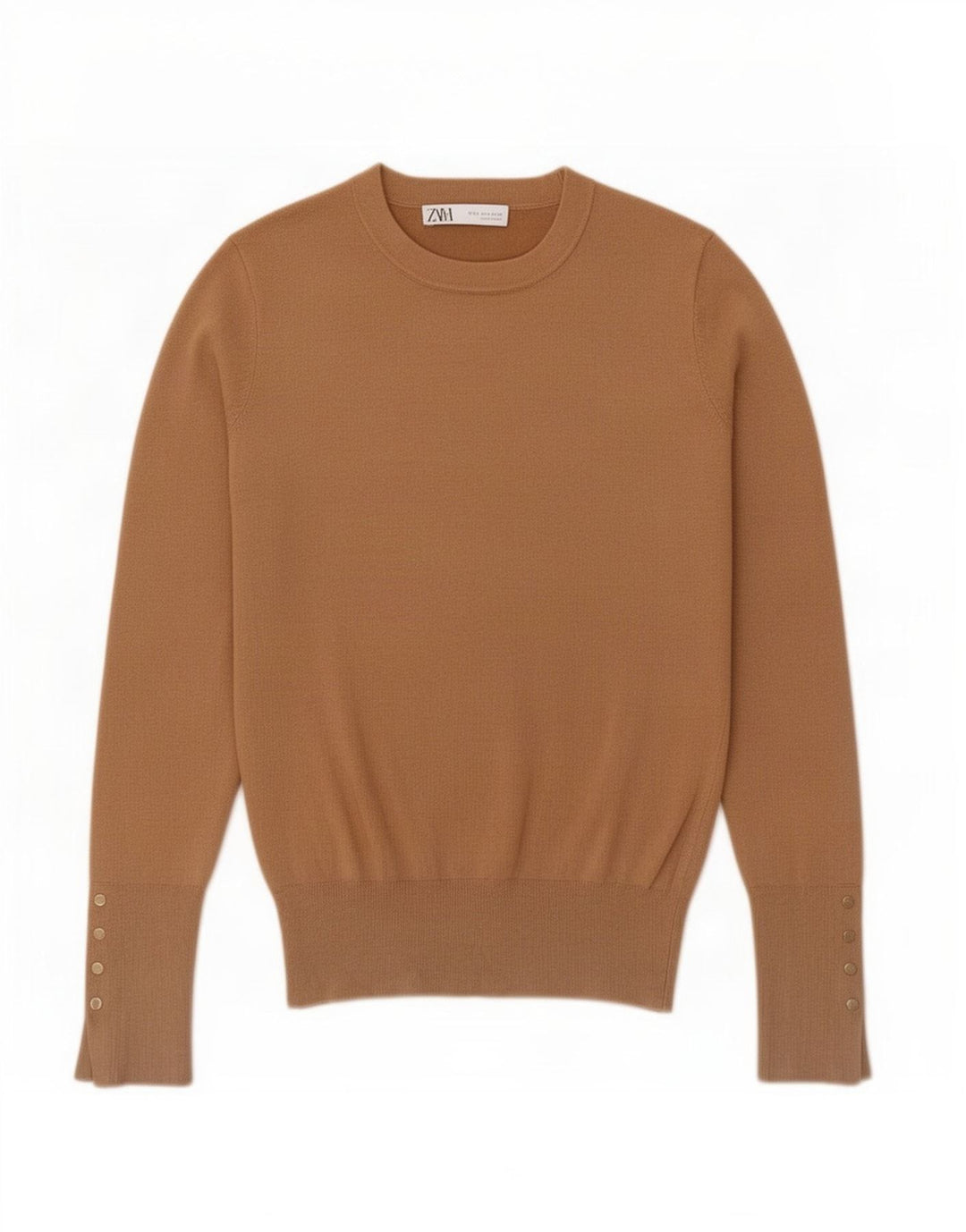 Sweter damski Zara o regularnym kroju UK 8, mały, brązowy
