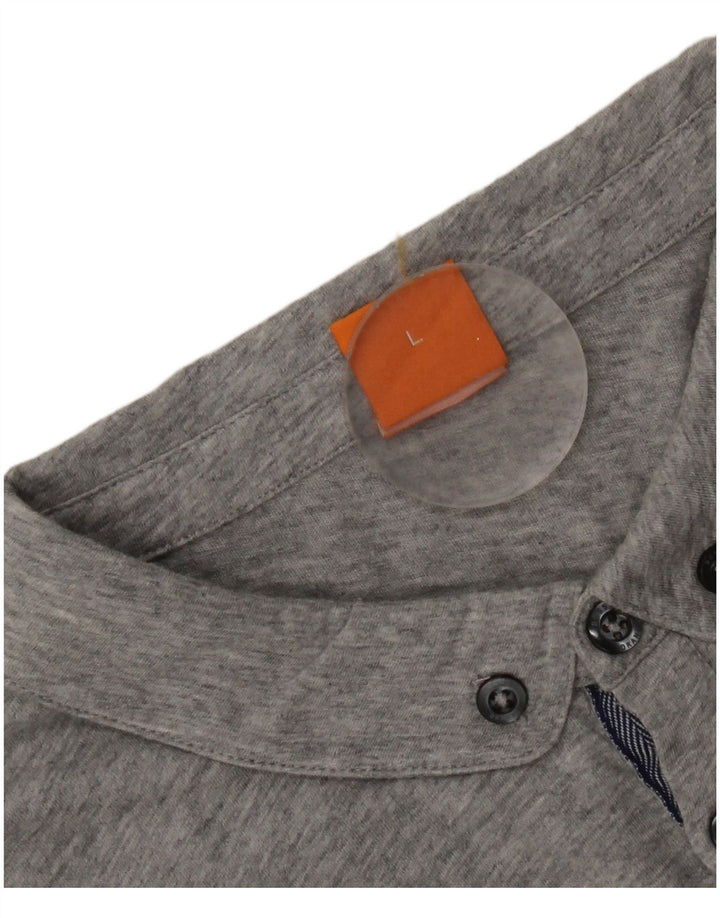 Męska koszulka polo Hugo Boss, duża, szara, bawełniana
