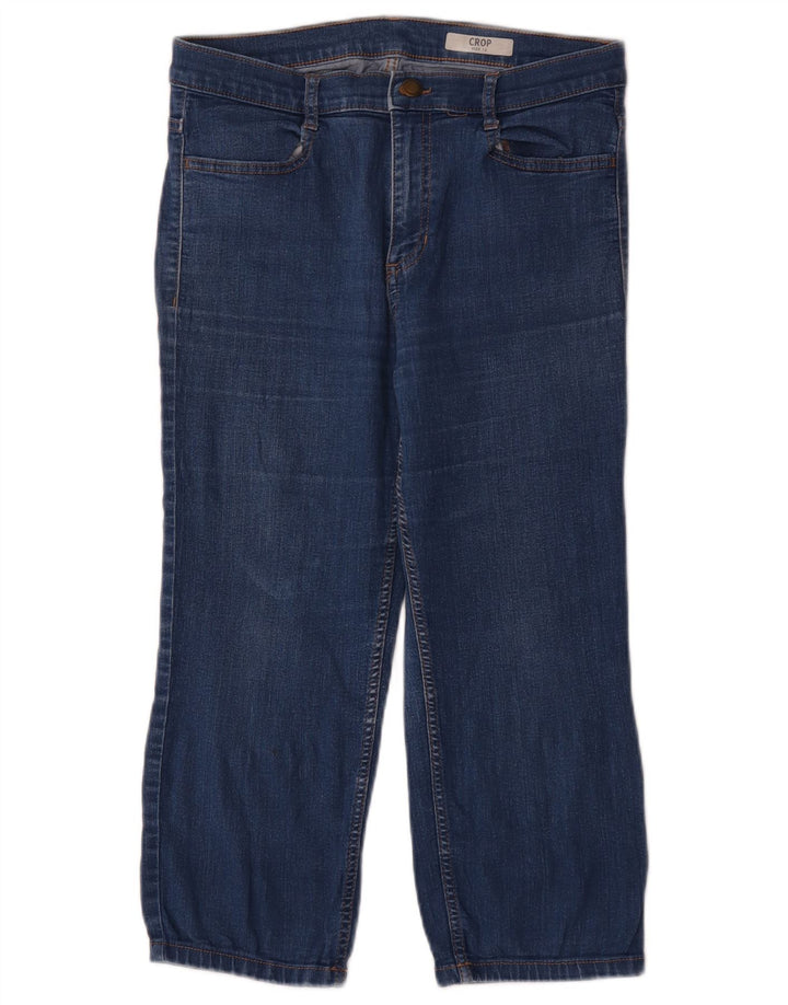 Marks & Spencer Damskie jeansy Cropped UK 12 Medium W32 L21 Niebieskie bawełniane