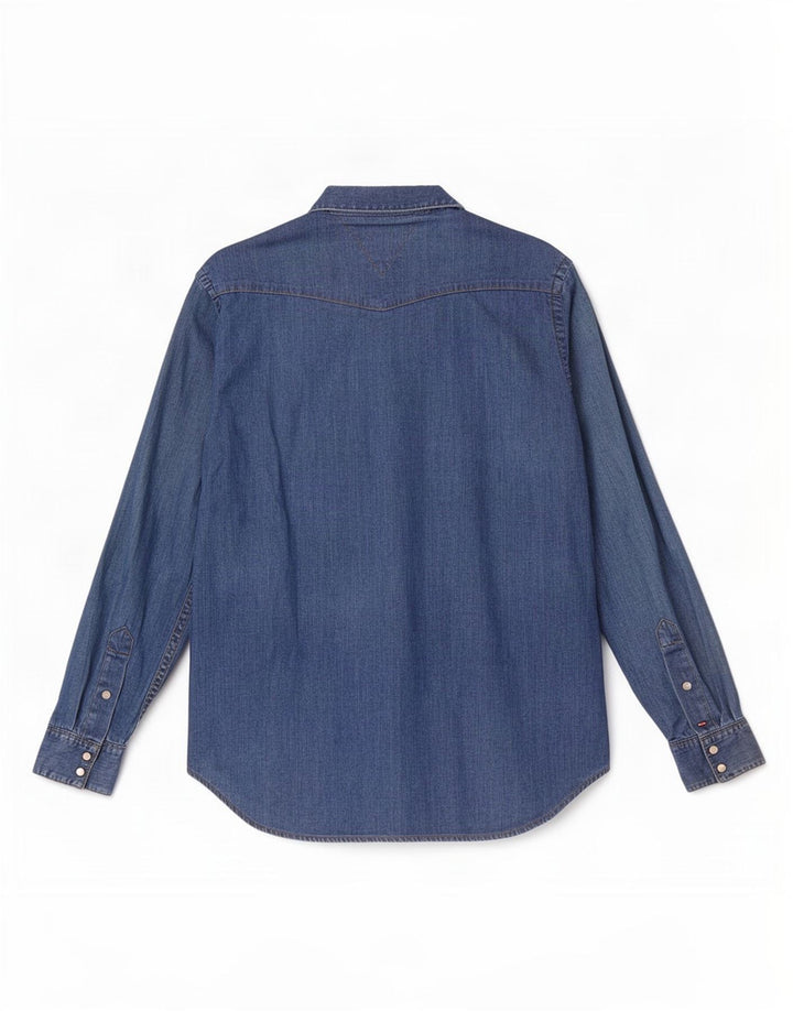 Męska koszula dżinsowa Tommy Hilfiger XL, niebieska, bawełniana