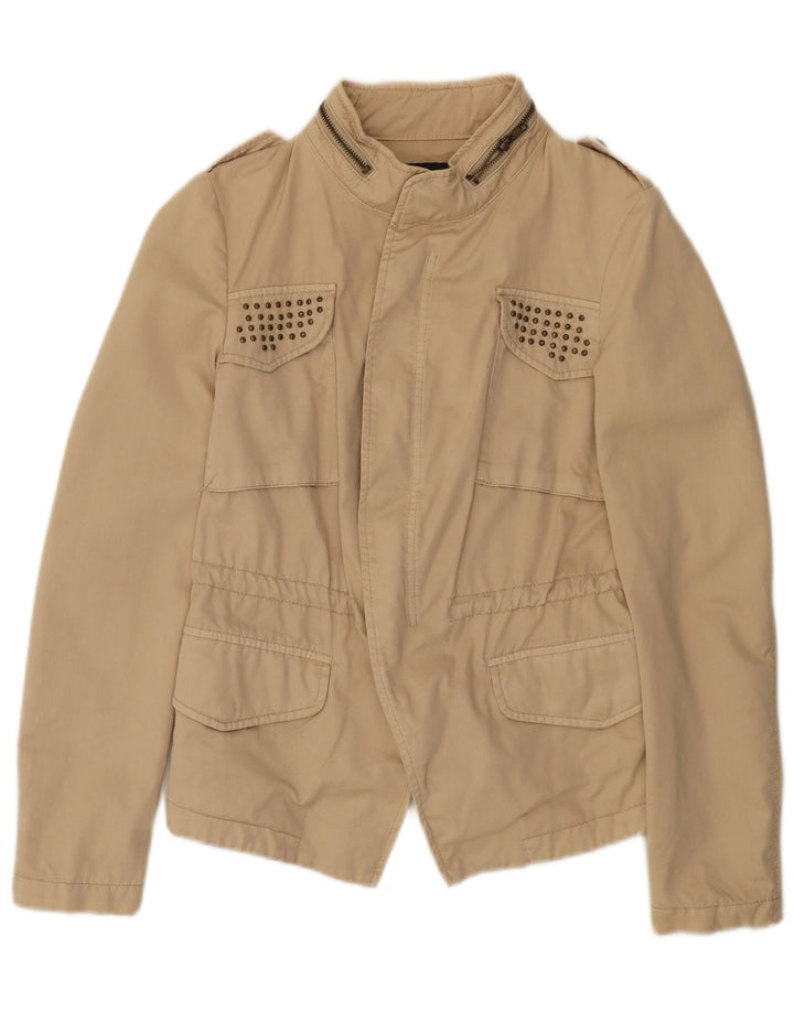 Kurtka damska Zara UK 36 Small, beżowa, bawełniana