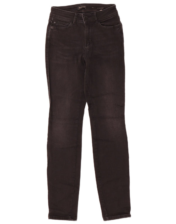 Jeansy Massimo Dutti Damskie Mid Rise Skinny Jeans EU 34 2XS W24 L29 Czarne Bawełniane