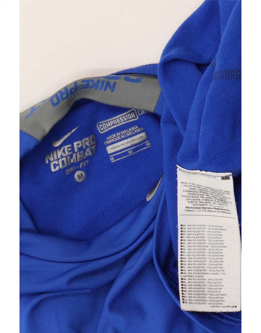 Męska koszulka Nike Dri Fit z długim rękawem, średnioniebieska, poliestrowa