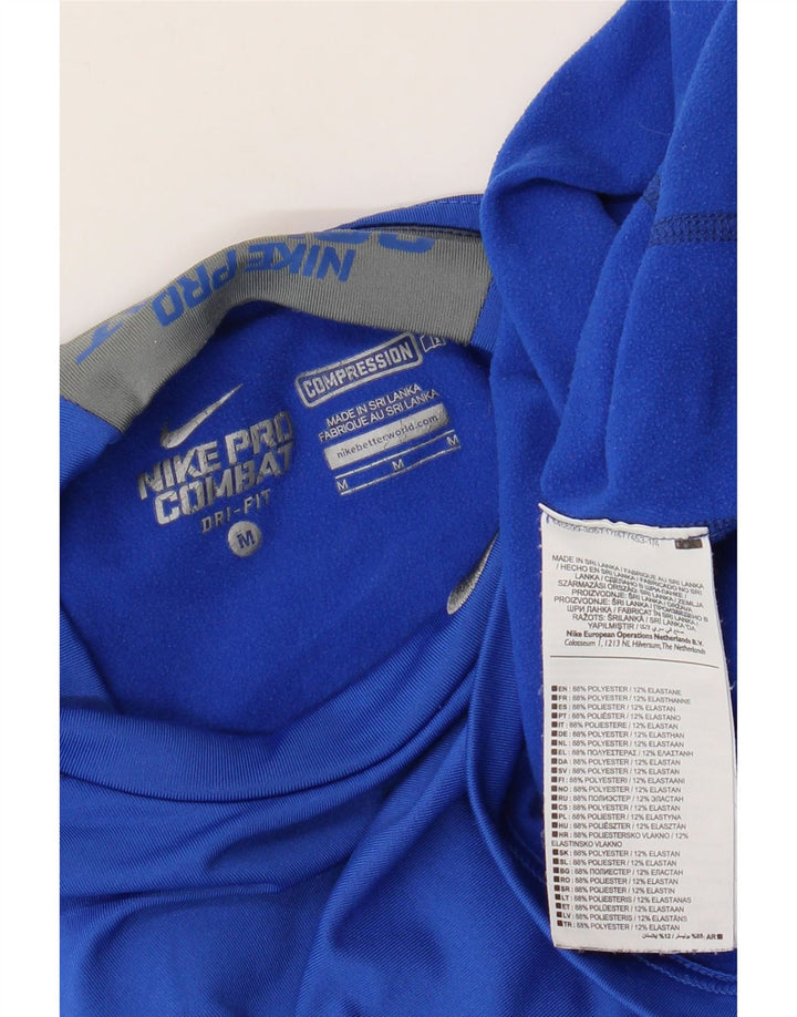 Męska koszulka Nike Dri Fit z długim rękawem, średnioniebieska, poliestrowa