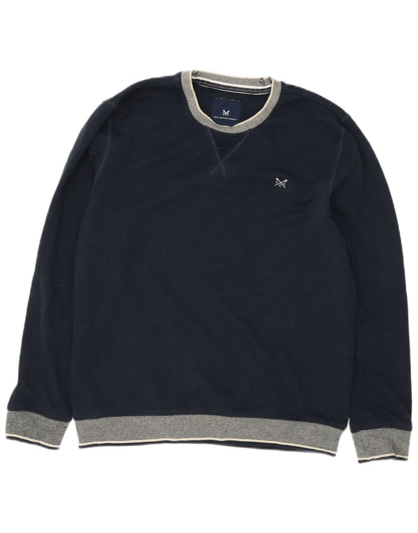 Crew Clothing Męska bluza z kapturem, duży, granatowy, kolorowy poliester